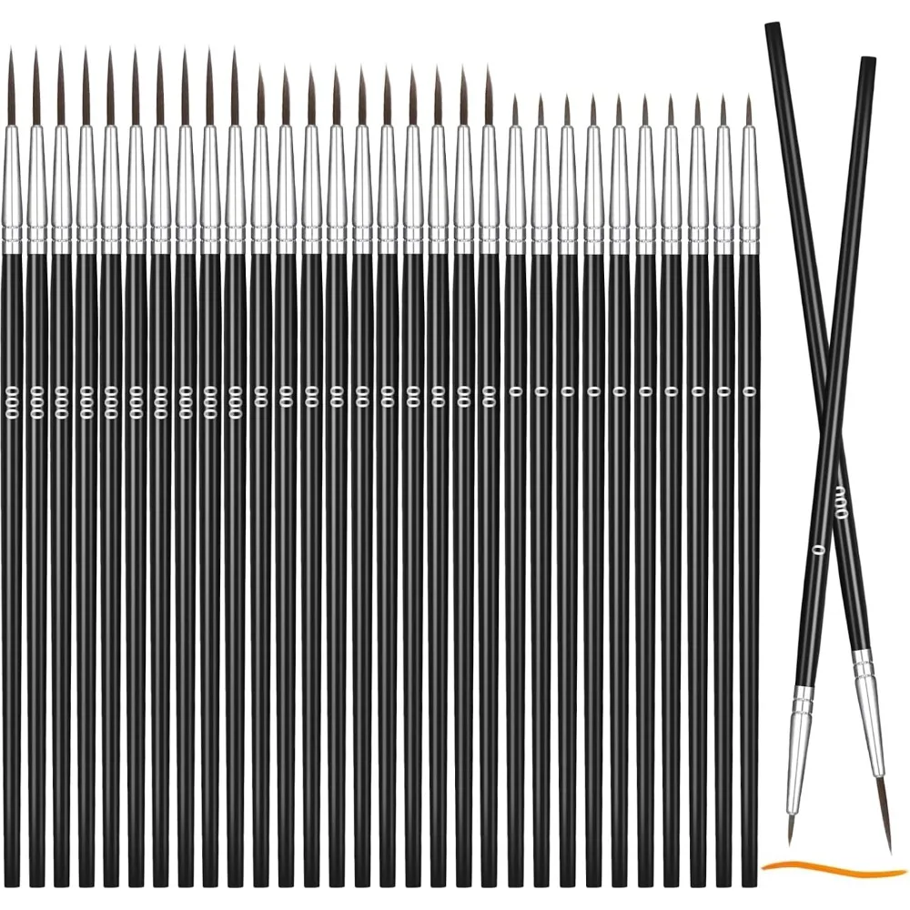 Mini Precision Paint Brushes Set, 30 Piece Fine Tip for Art and Crafts
