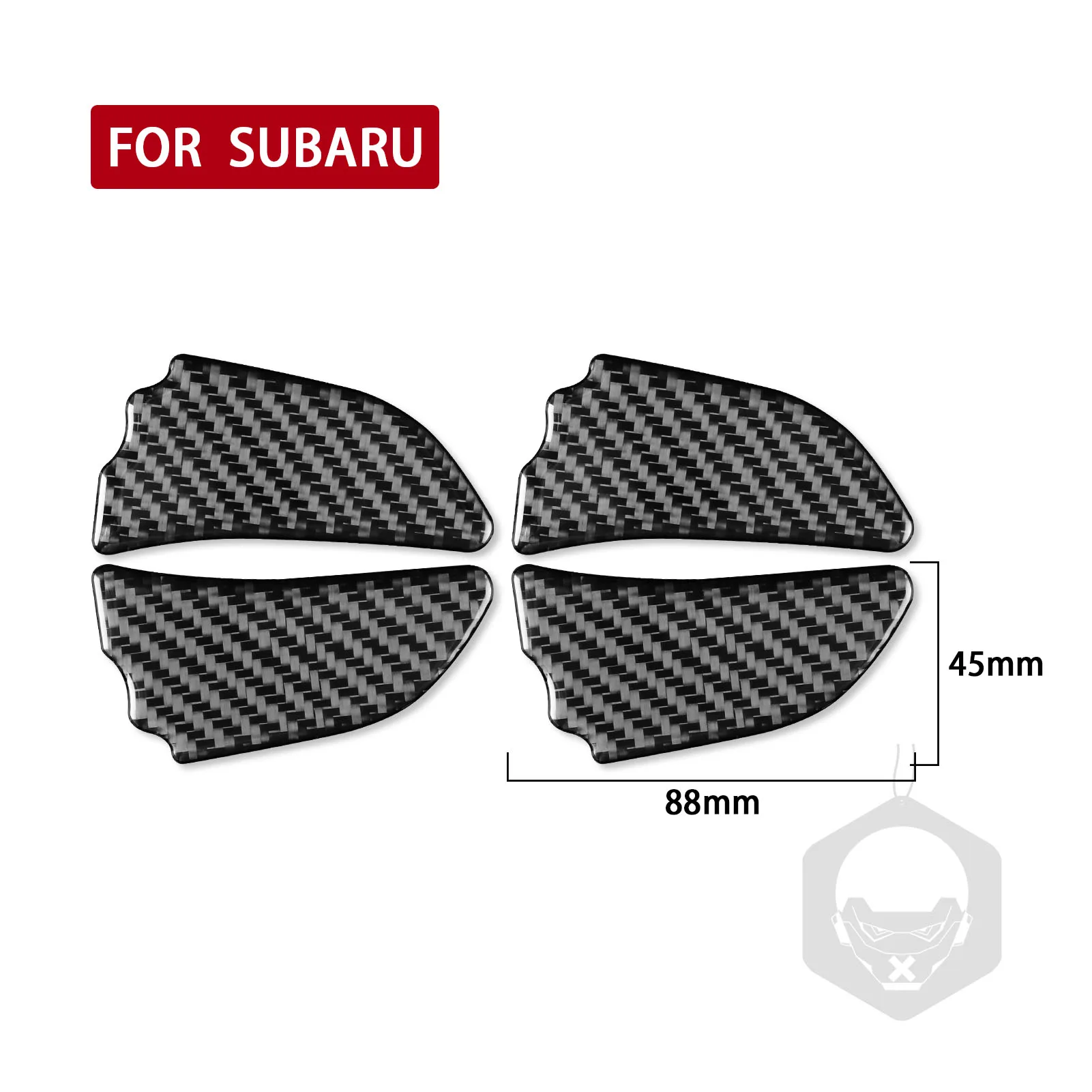 For Subaru Forester 2013-2018 Car Interior Door Bowl Decoration Sticker Cover Trim Real Carbon Fiber Styling Accessories