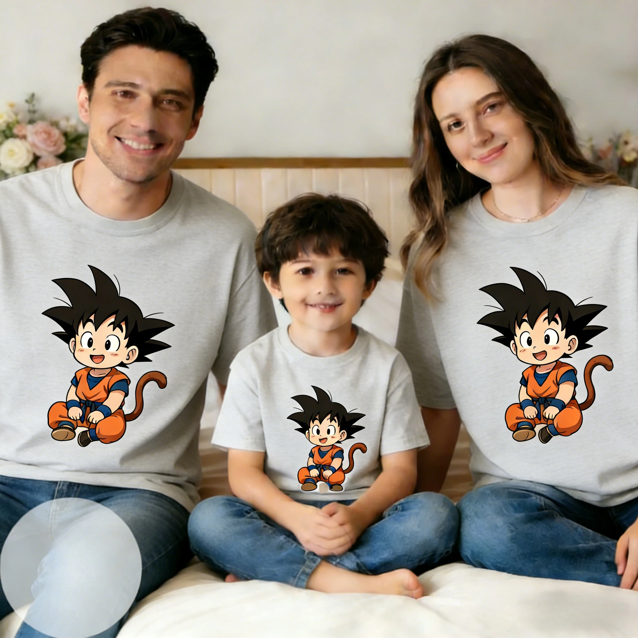 2026 Summer Dragon Ball Retro High Quality Cotton Oversized T-shirt Goku Printed Unisex Family Children's Casual Short Sleeves