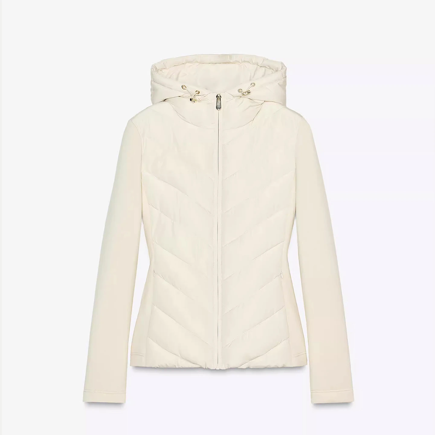 Damska bawełniana kurtka Jaet 2025, nowa, długa, z wysokim kołnierzem, ciepła, patchworkowa, z kapturem, zapinana na zamek, kolor