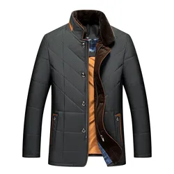 Chaqueta de invierno Para hombre, Parkas térmicas cálidas, abrigos gruesos, cortavientos, chaquetas acolchadas de Color sólido, Chamarras Para hombre