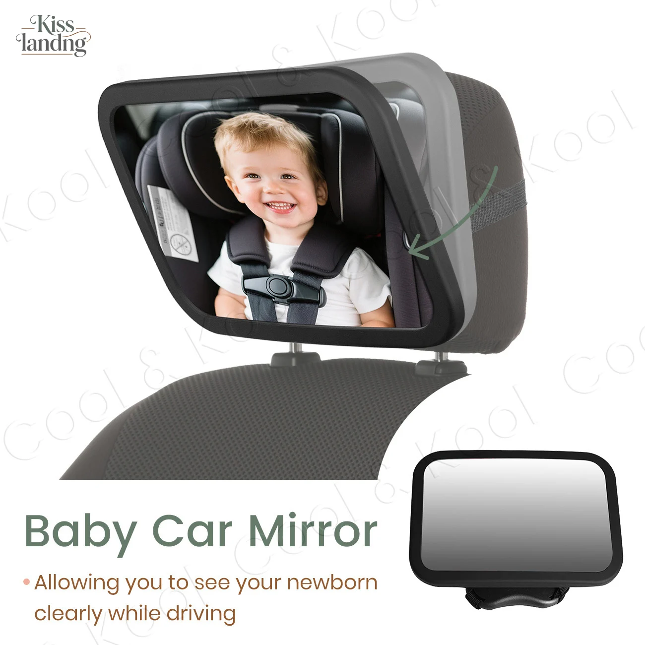 Certified Wide-View Baby Car Mirror, Shatterproof & Easy-Install for Safe Rear-Facing Infant Monitoring