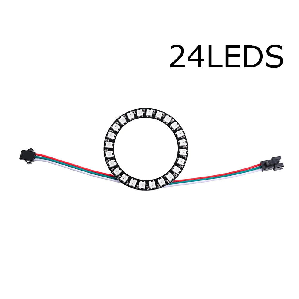 10PCS RGB LED Ring 24 bits Leds WS2812B IC 5050 Pixel LED Module Full-color lights Build-in Driver Addressable Programming