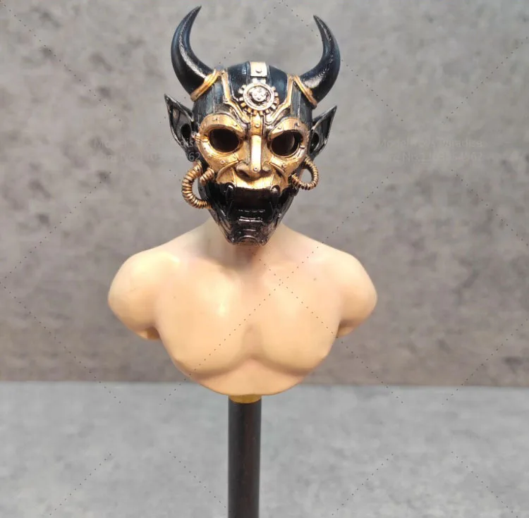 1/6 1/12 スケール兵士スチームパンクスタイルマスク機械廃棄物土壌スケルトンマスクフィット 12 インチ 6 インチアクションフィギュアボディ