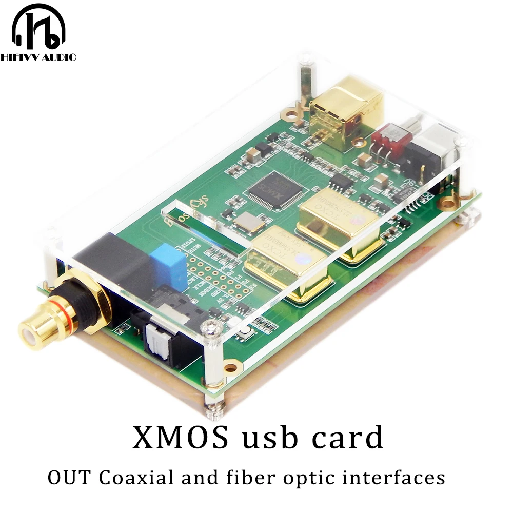 HiFi audio USB decoder of XMOS U8 chip for amplifier USB digital Adapter USB to spdif coaxial Optical fiber DSD192K 24BIT