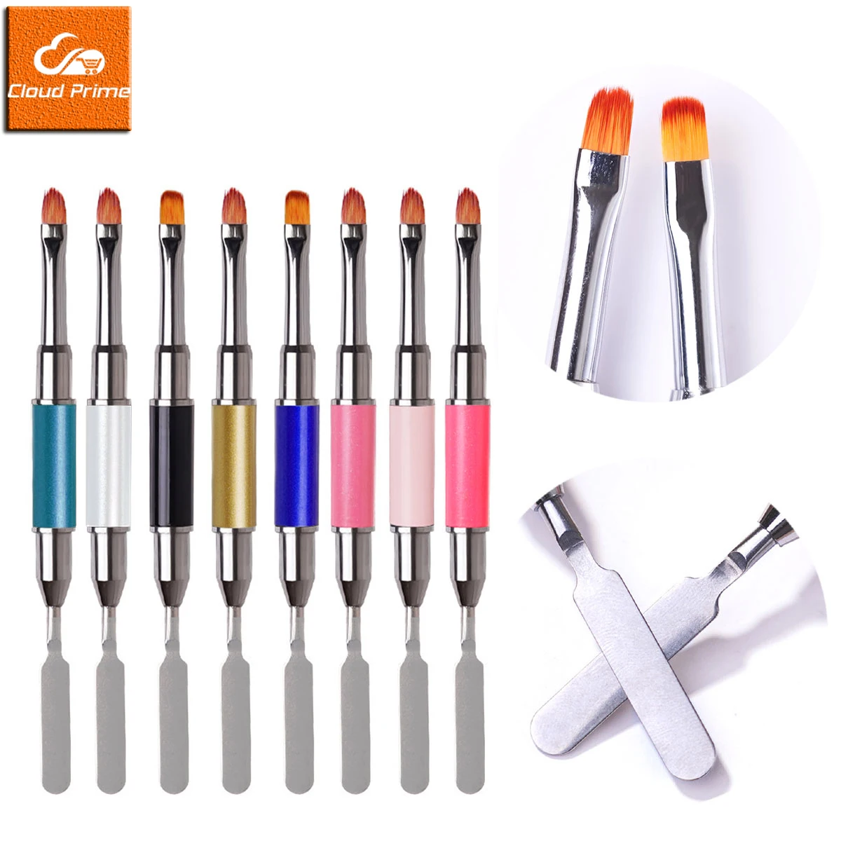 Scraper Nail Brush Acrylic Nail Art Brushes Professional Stripe Painting Drawing Pen UV Gel Extension Brush DIY Manicure Tool