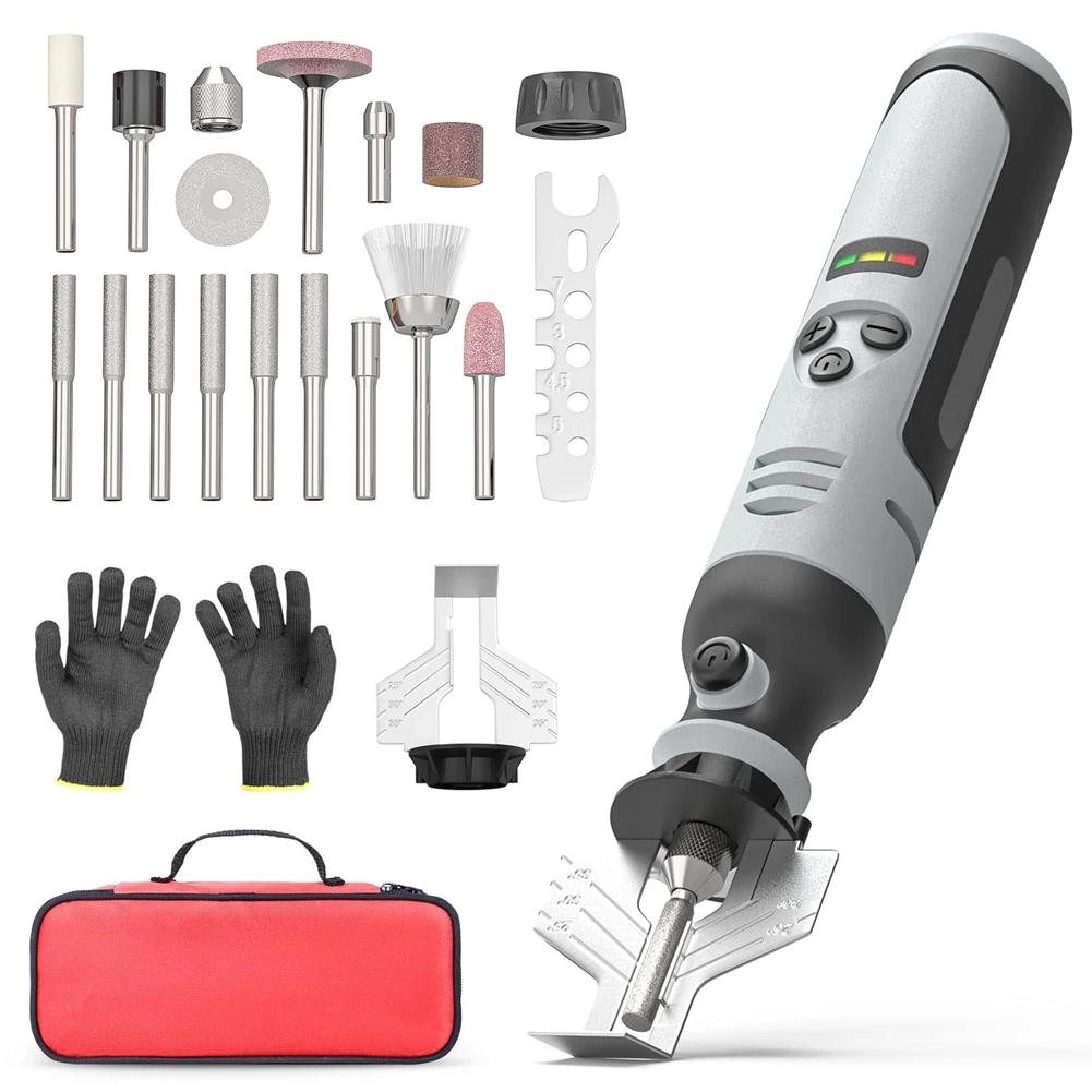 AY03-مبراة المنشار اللاسلكية، مجموعة شحذ المنشار الكهربائية المحمولة، أداة شحذ المنشار عالية السرعة