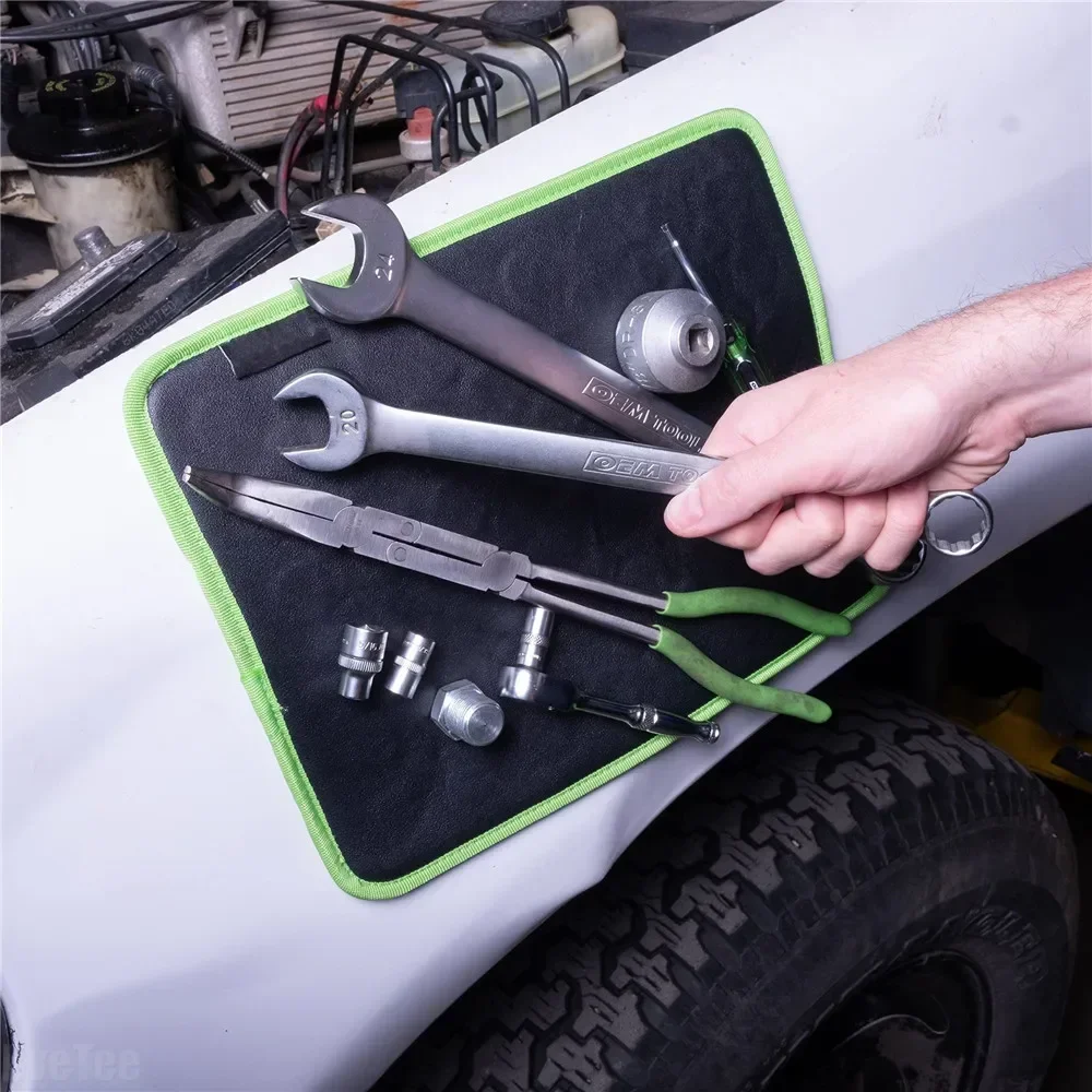 

Flexible Magnetic Tool Pad Holder Mechanic Storage Trays for Screws Wrenches Strong Magnets Tool Parts Portable Organizer Mat