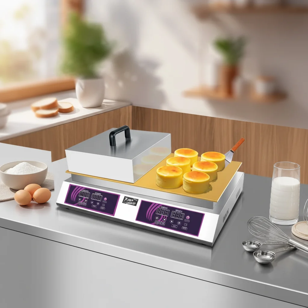Souffl Machine Commercial Use Mochi Takoyaki Pancake Maker Digital Control Electric/Ga 304 Stainless Steel for Hotels Bakeries