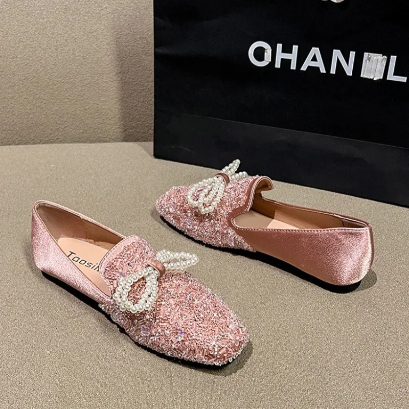 Luxury Women's Shoes Exquisite Rhinestone Bling Loafers for Woman Fashion Vacation Casual Shoes Designer Shoes Zapatos De Mujer view 3