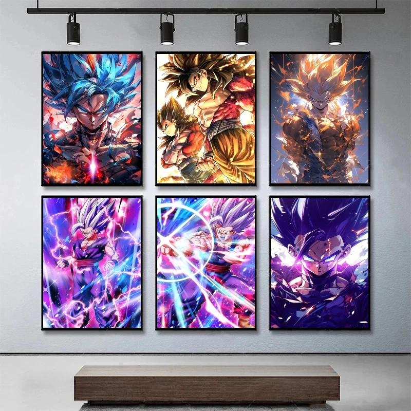 

Japanese Anime Dragon Ball Canvas Painting Goku Gohan HD Poster Print Wall Art Home Living Room Decoration Holiday Gift Classic
