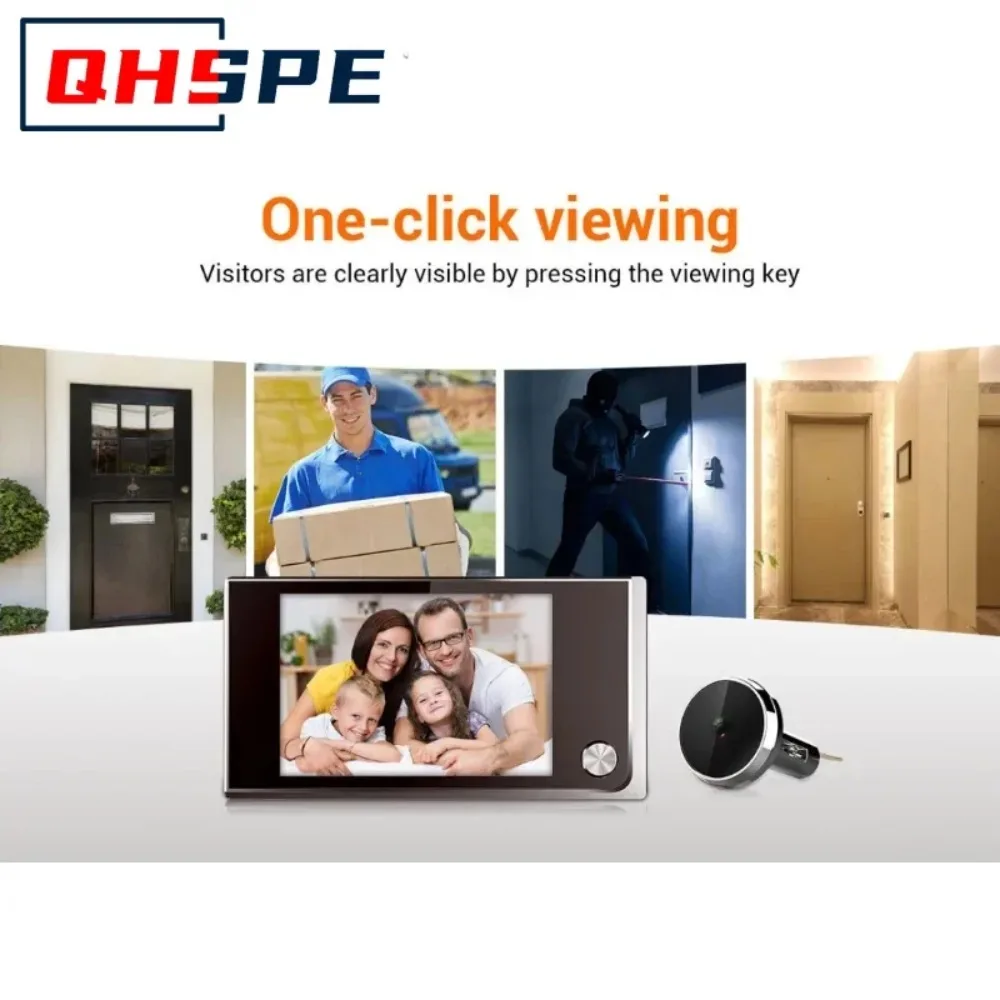 C01 3.5인치 디지털 LCD 120도 틈구멍 뷰어 사진 시각 모니터링 전자 캣아이 카메라 도어벨 카메라 내구성