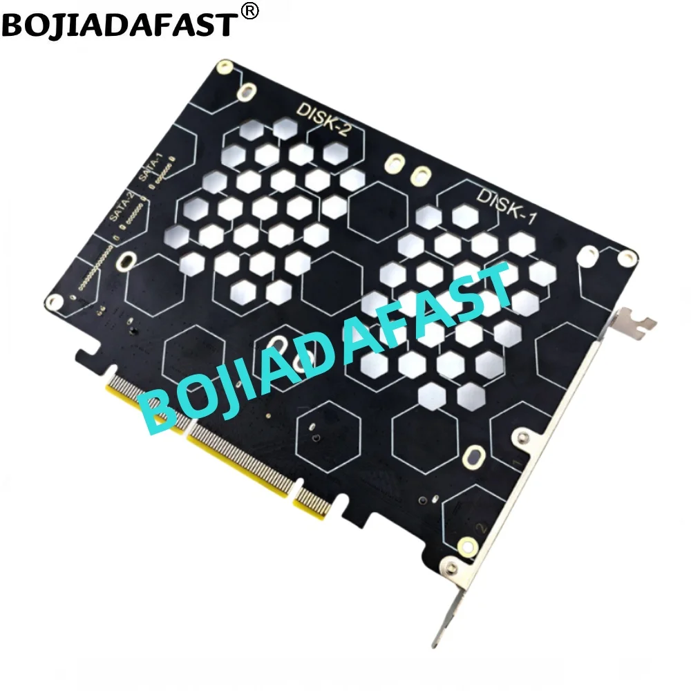 PCI-E 4.0 8X To 2 x U.2 SFF-8639 Adapter Expansion Card For U2 NVME & 2.5" SATA SSD- Motherboard Support PCIe x4x4 Bifurcation