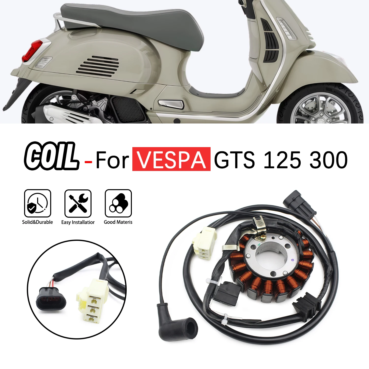 

Magneto Alternator Stator For VESPA GTS 125 300 GTS SUPER SPORT 300 642054