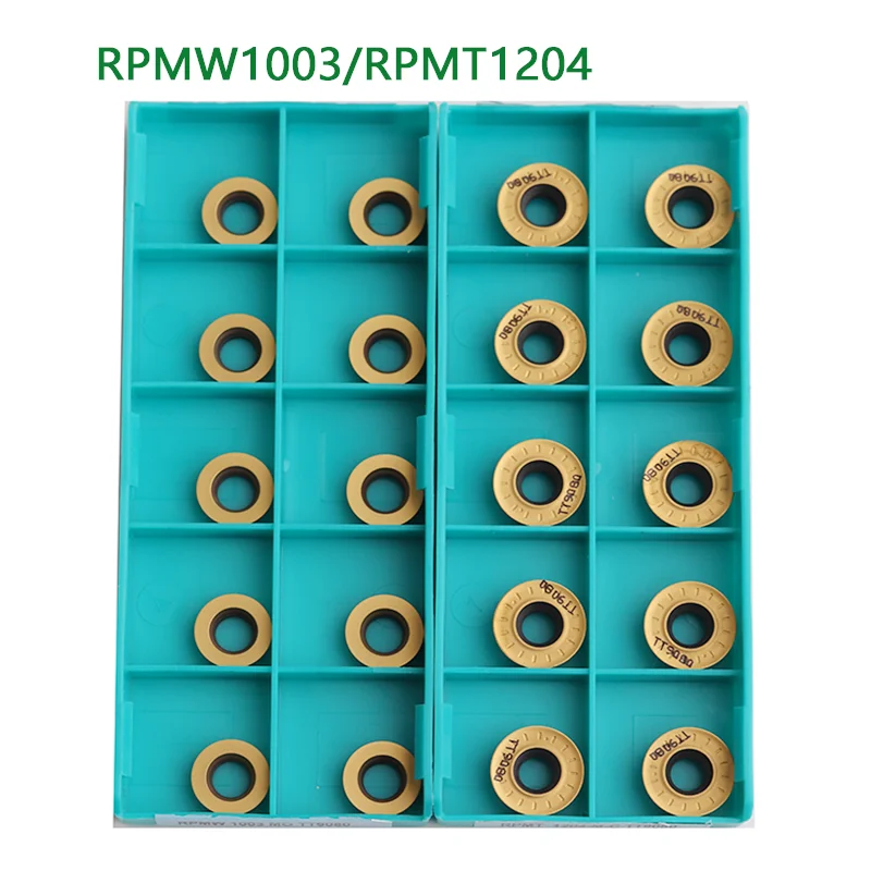 10PCS RPMW1003 MO RPMT1204 M C TT9080 Carbide Milling Inserts CNC Lathe RPMT 1204 Blade Metal Machining Cutter Turning Tools