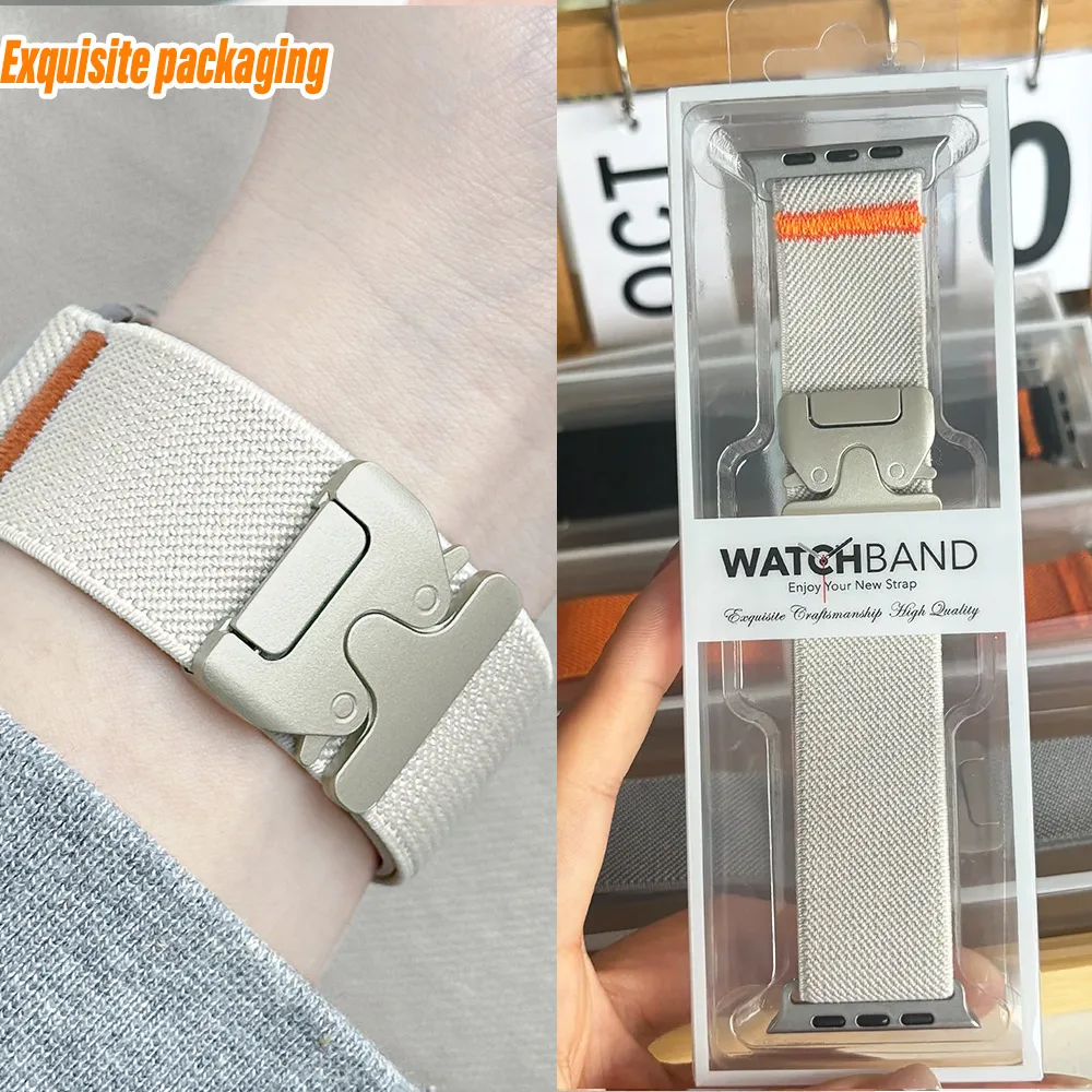 Nylon Straps For Apple Watch ultra 3/2 Band 49mm 45mm 46mm 44mm 42mm 40mm 41mm sport Bracelet IWatch Series 11 10 9 8 7 6 4 SE 3