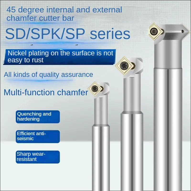 

SD SPK 45 degree internal and external CNC discarded chamfering cutter bar upper and lower inner hole chamfering cutter bar