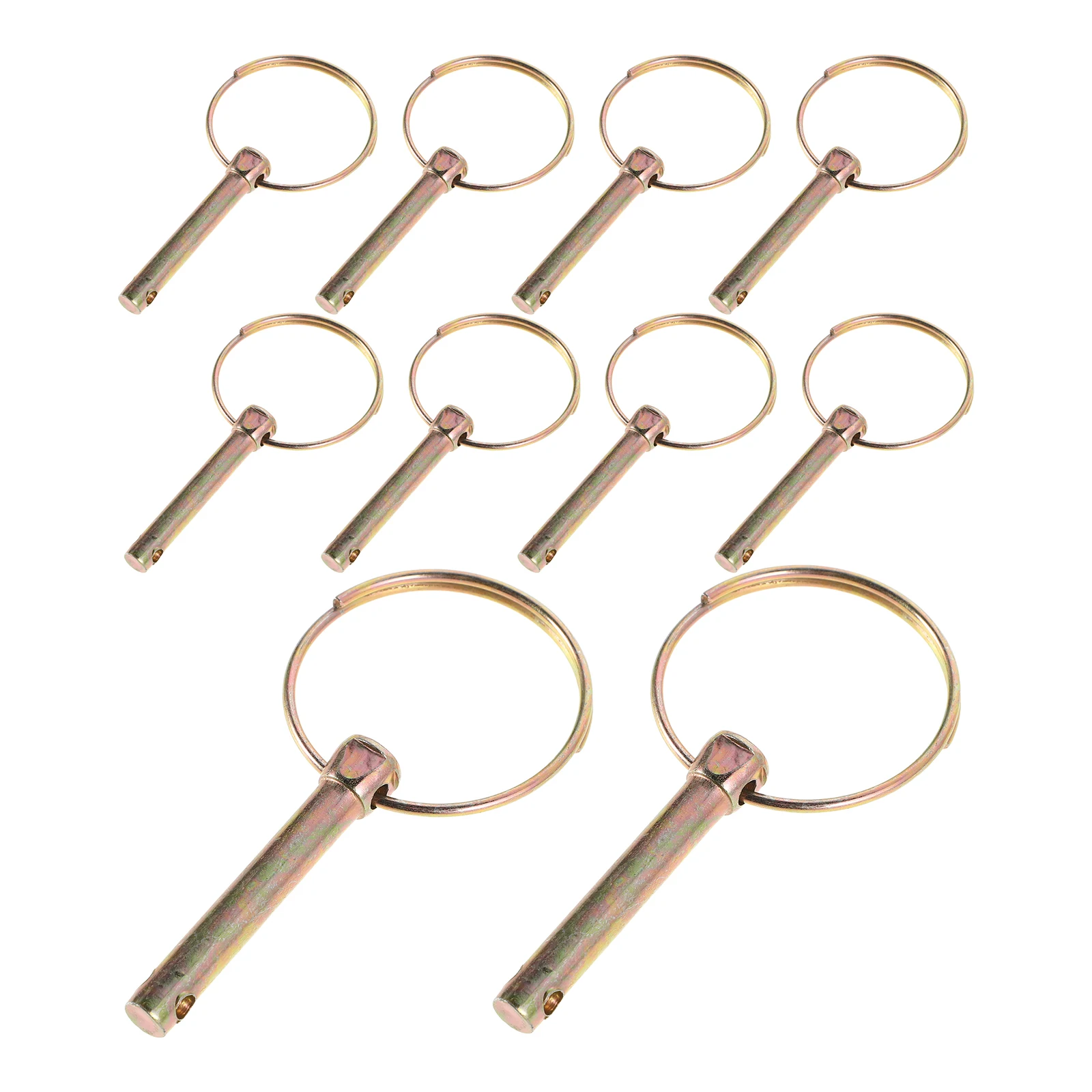 

10pcs Round Lynch Pins Heavy Duty Farm Tractor Clips Locking Safety Hitch Trailer Accessories Durable Steel Easy Install