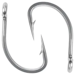 15Pcs Stainless steel Fishing Hooks Saltwater Circle Hooks Sharp Barbed Live bait fishhooks Crank Carp fishing hooks Tackle tool