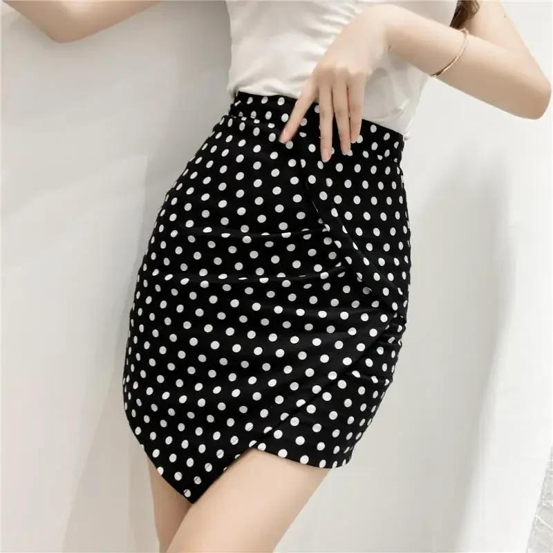 Wrap Tight Women's Skirt Patchwork High Waist Black 2025 Trend Chic and Elegant Korean Fashion Modest New in Cheap Female Skirts