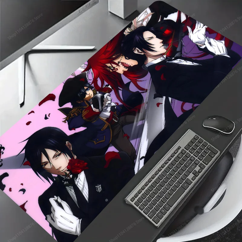 1PC Popular Campus Animation Black Butler Non-slip Mouse Pad Office Computers Laptops E-sports Game Desk Mats XXL Keyboard