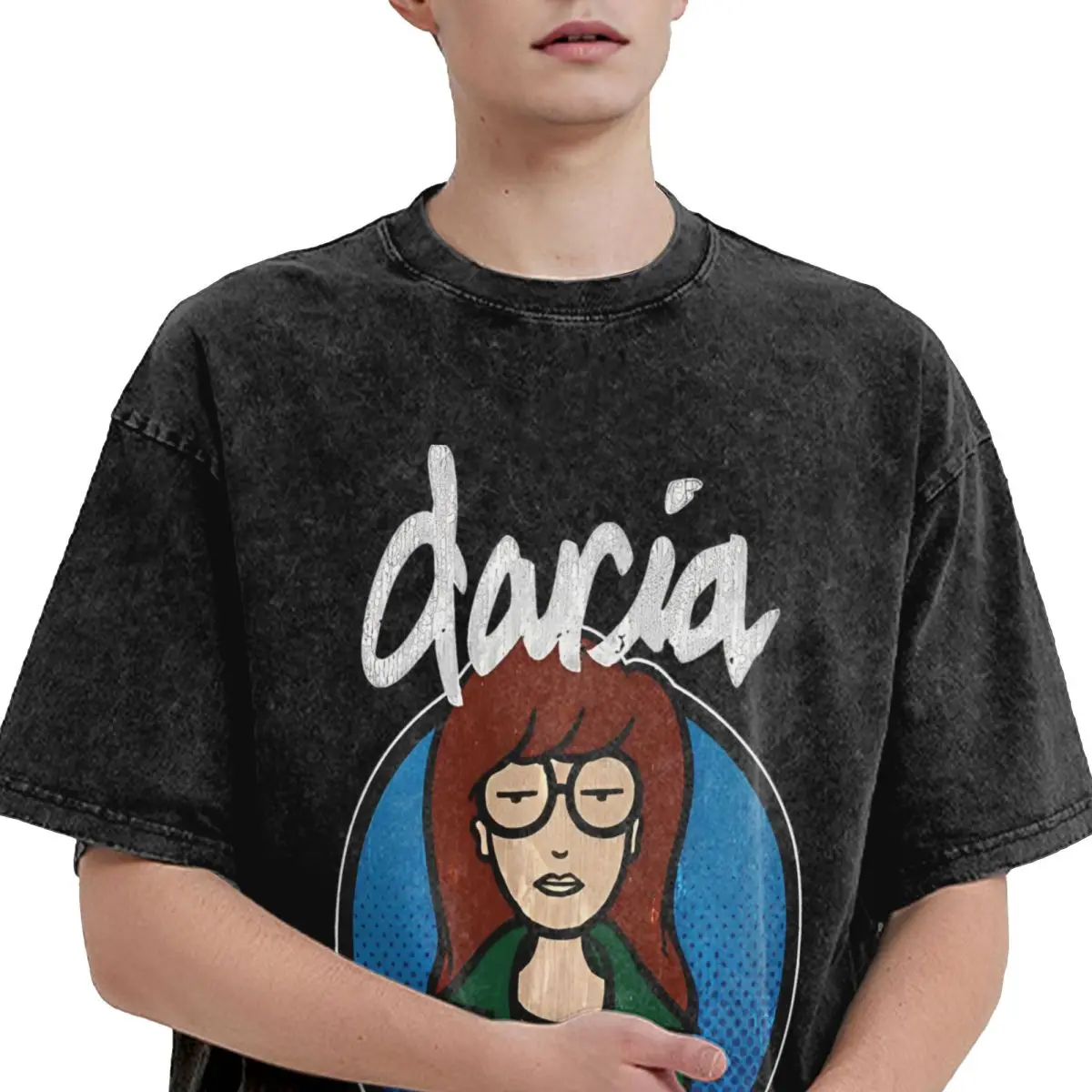 Vintage Wonder Cartoon D-Darias Movie T Shirts Hip Hop Washed Cotton Oversize T-Shirt Bravery Retro Men Women Top Streetwear Tee