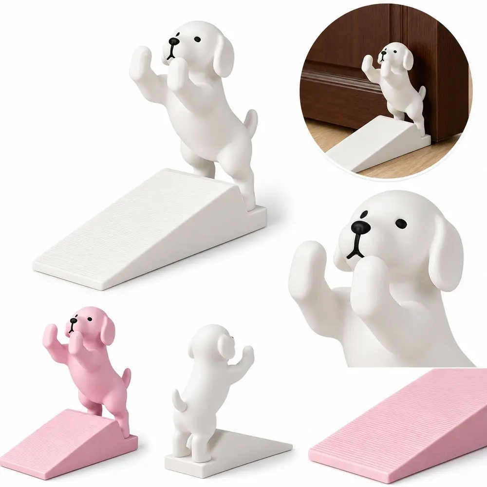 3D Printing Dog Door Stopper Anti-Collision Noise-Reducing Puppy Door Top Thickened Cartoon Dog Shape Door Stop Wedge Home Decor