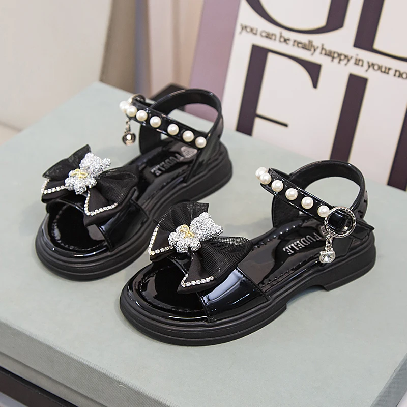 

Shoes For Girls Cartoon Leather Children Shoes Frozen Princess Kids Shoes Girl Slippers Dress Snow Queen Sandal