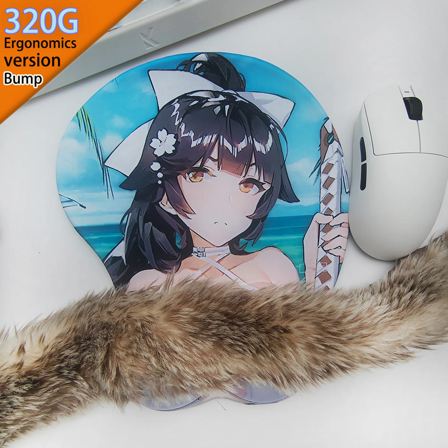 Custom 3D Wrist Guard Mouse Pad with Gel Boob Wrist Support Gaming Extra Large Size Silicone Anime Kawaii Mouse Mat