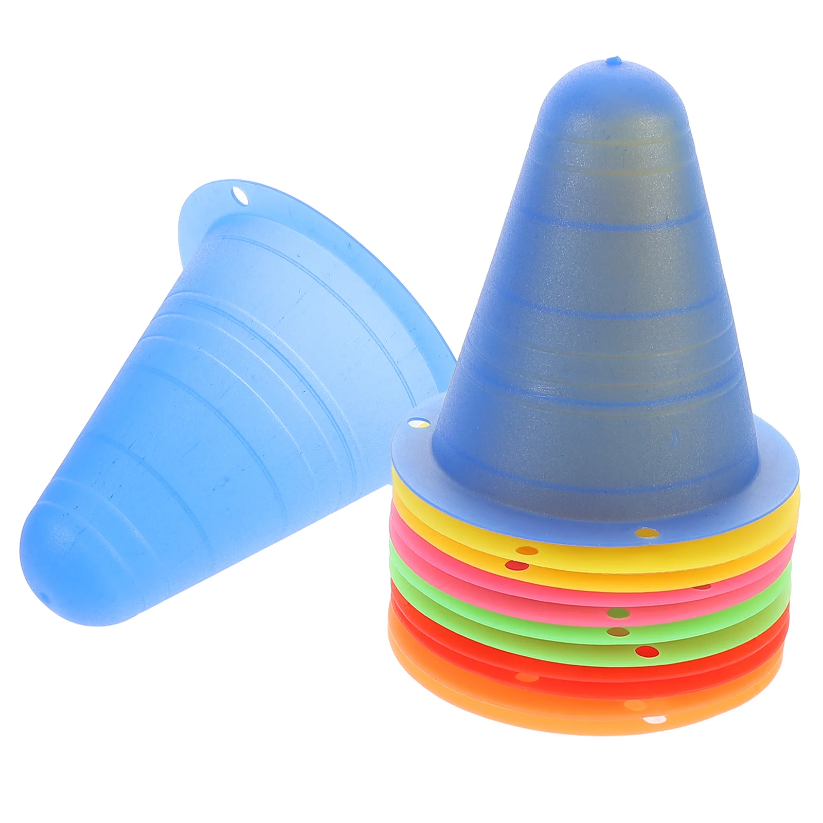 12 Pcs Roller Skating Cones Vibrant Colors Stackable Multipurpose Agility Training Kids Sports Obstacle Driving Practice