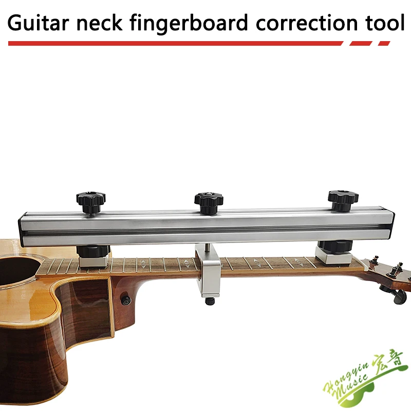 Guitar Neck Fingerboard Straightener, a Tool for Correcting and Straightening Deformed and Bent Necks of Acoustic Guitars and El
