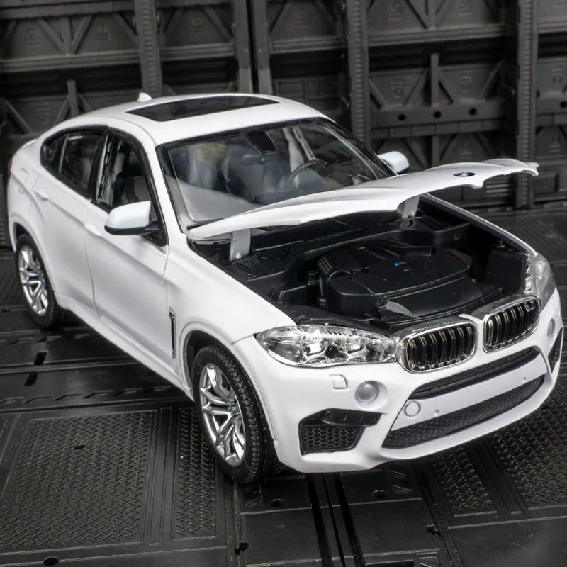 rastar 1:24 BMW X6M coche en miniatura de aleación vehículo todoterreno puertas y capó estáticos se pueden abrir detalles ricos, mano de obra fina