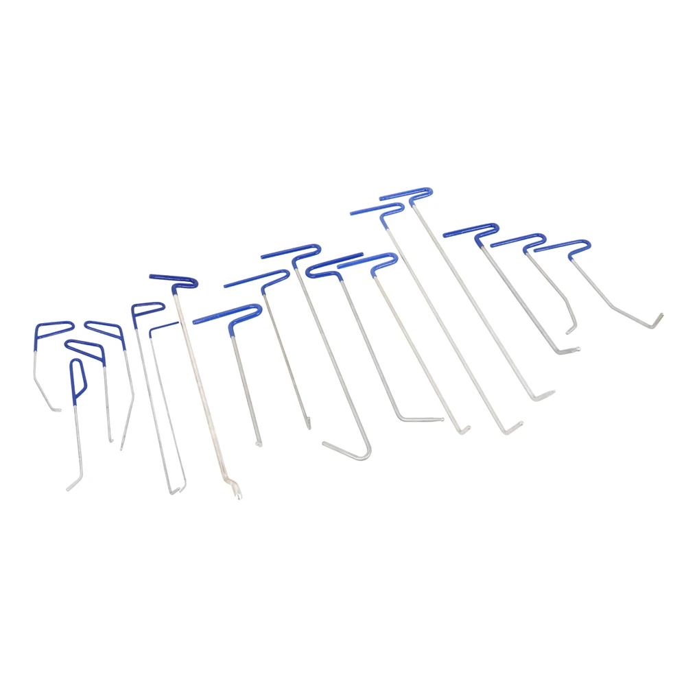 17PCS Auto Body Repair Tools Professional Paintless Dent Removal PDR Tool Crowbar Hail Puller Set