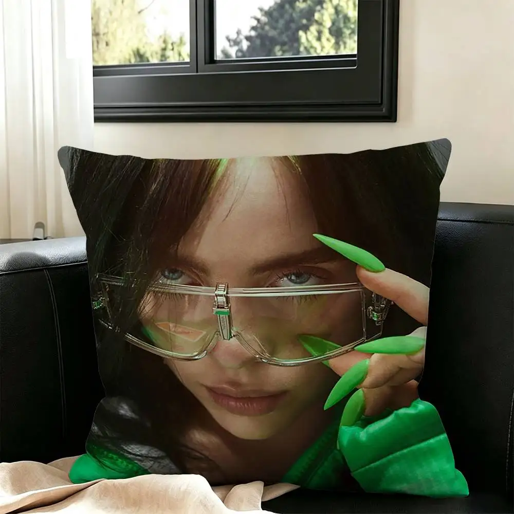 Dark Princess Billie Eilish  Pillow Case Square Double-Sided Sofa Cushion Cover Bedroom Bedside Pillow