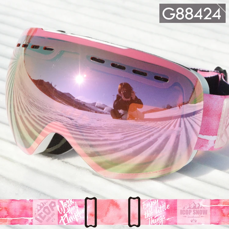 Ski goggles for women, myopia glasses, double layer, anti-fog, protective glasses, new favorite color, g884