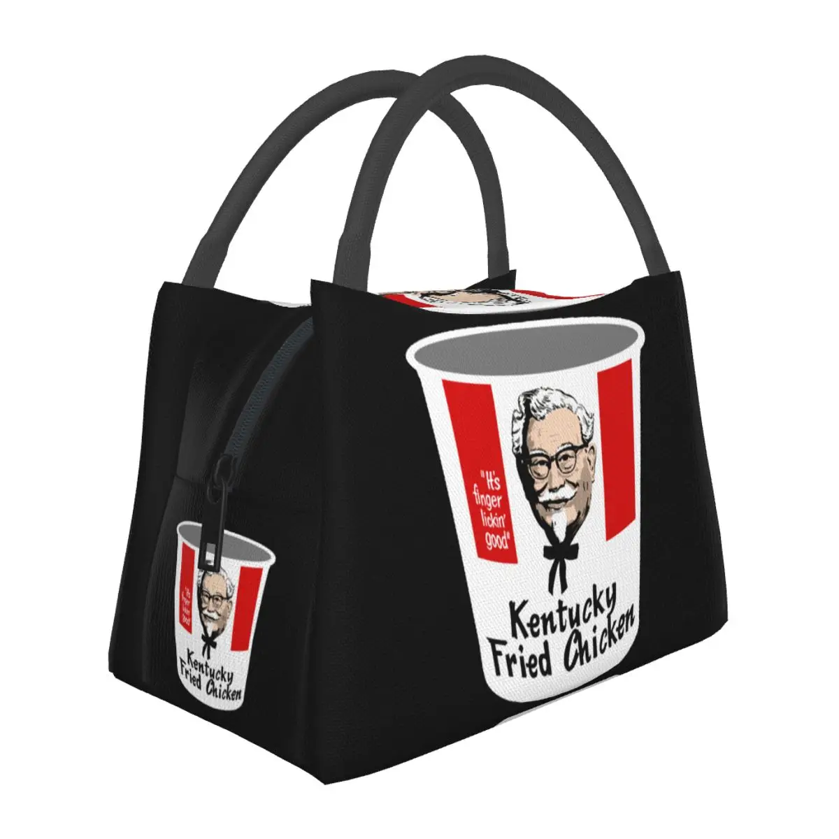 Kfc Bucket Lightweight Handheld Insulated Lunch Bag Large Capacity for Adults Students Travel Picnic