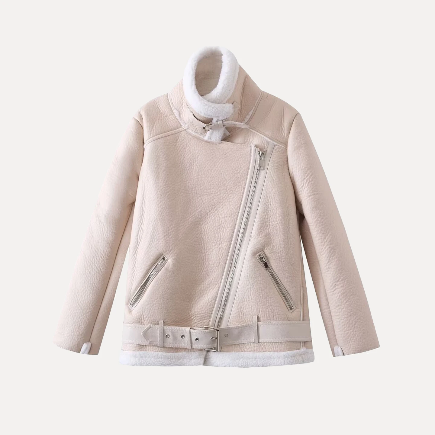 Z 2025 جديد Ele ملابس مزدوجة الجوانب Faionable Jaet حامل نسائي مناسب ملابس خارجية سحاب إغلاق طويل Sve #5