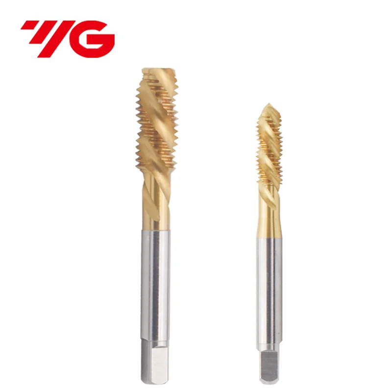 YG-grifo estriado en espiral izquierda métrica hrse, M2M2.5M3M4M, M6M8M10M12M14M16, X0.45L, X0.8L, X1.5L, máquina de rosca de tornillo de revestimiento de estaño