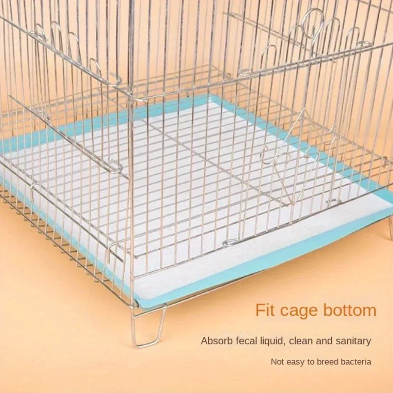 100PCS Disposable Bird Cage Pad Paper, Absorbent Non-woven Fabric, Parrot Cage Pad Paper, Chassis, Bird Manure Cleaning Pad Pape