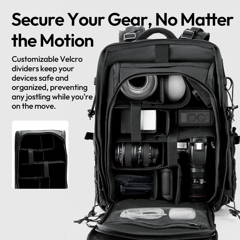Ulanzi 28L BC007 حقيبة ظهر تكتيكية للتصوير الفوتوغرافي للكاميرا للسفر في الهواء الطلق لكاميرات كانون سوني ونيكون DSLR مع تصميم حزام #3