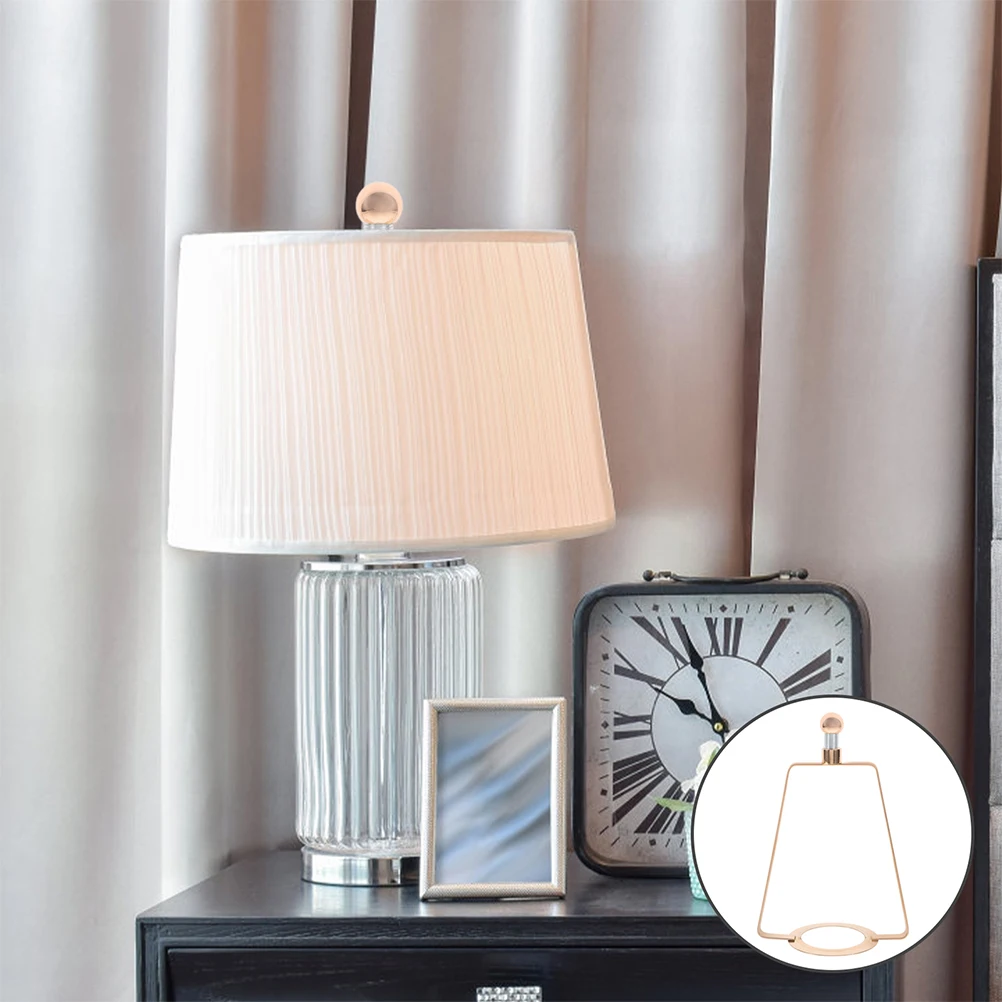 

2pcs Iron Frame Lamp Shade Harp Holder Sturdy Replacement Durable Lampshade Support Decorative Lighting Fixture Parts Table Lamp
