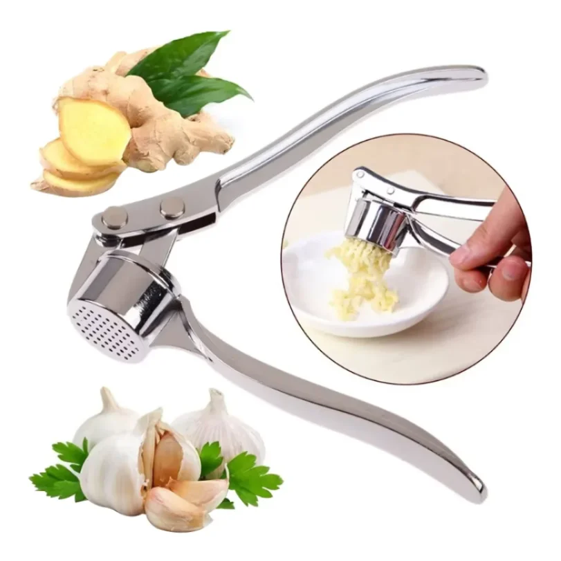 Garlic Crusher Stainless Steel Garlic Crusher Handheld Garlic Pressing Crusher Ginger Crusher Kitchen Tools
