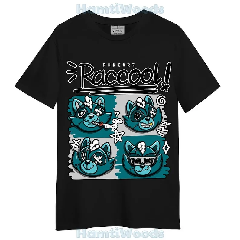 

T-Shirt Raccool Raccoon, 4 Oxidized Green T-Shirt To Match Sneaker 2404 DNY