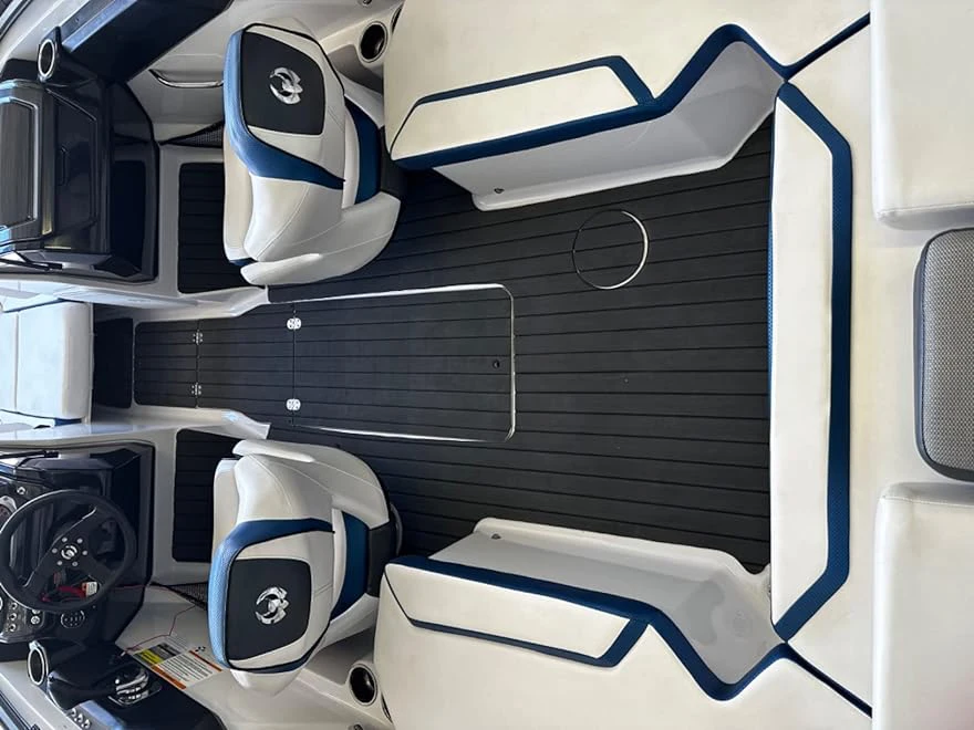 2400*450mm Eva Foam Faux Teak Boot Deck Matte Blatt Teak Yacht Marine Boden Wasserdicht Ponton Braun schwarz Bodenbelag MotorBoote – Detail 2
