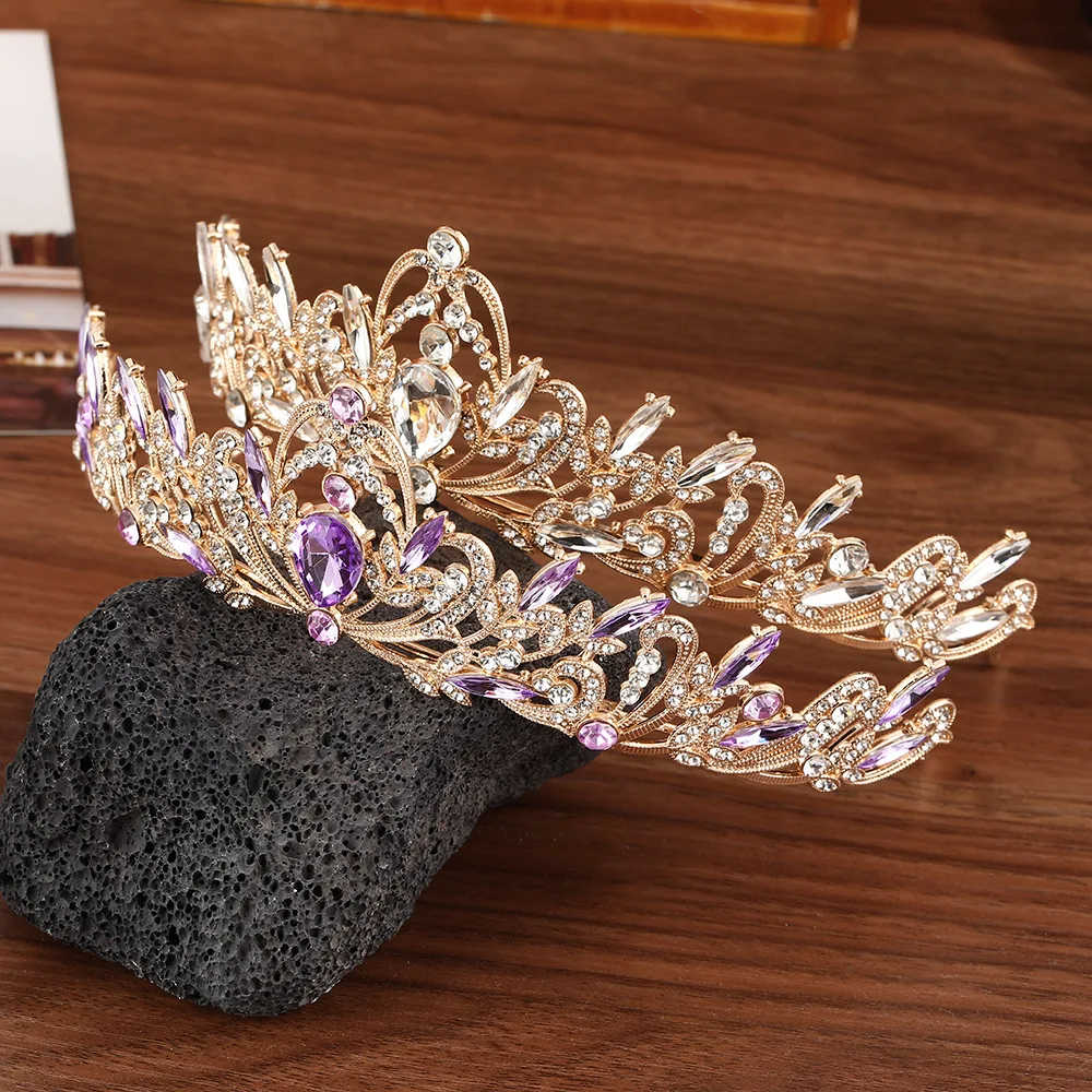 Baroque Vintage Crown Headband for Adults and Children Party Birthday Hair Accessory Retro Court Style Hair Crown