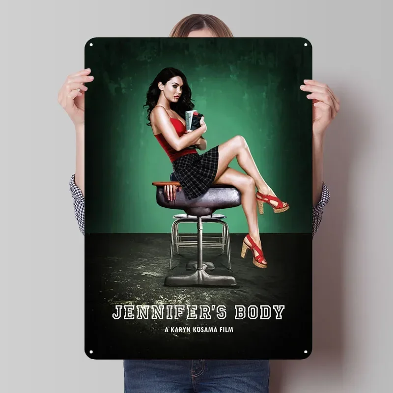 جينيفرز الجسم الفيلم المعادن المشارك الرجعية تخصيص معدن القصدير علامات للجدار الفن الديكور رجل الكهف حمام غرفة ديكور الرجال المنزل