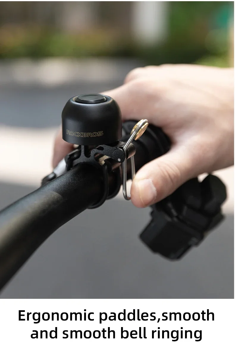 ROCKBROS Lokaler Versand Fahrradklingel 100dB Warnton Kupfer-Aluminium-Legierung Wasserdicht Ultraleicht Laute Fahrradklingel Fahrradzubehör – Detail 6