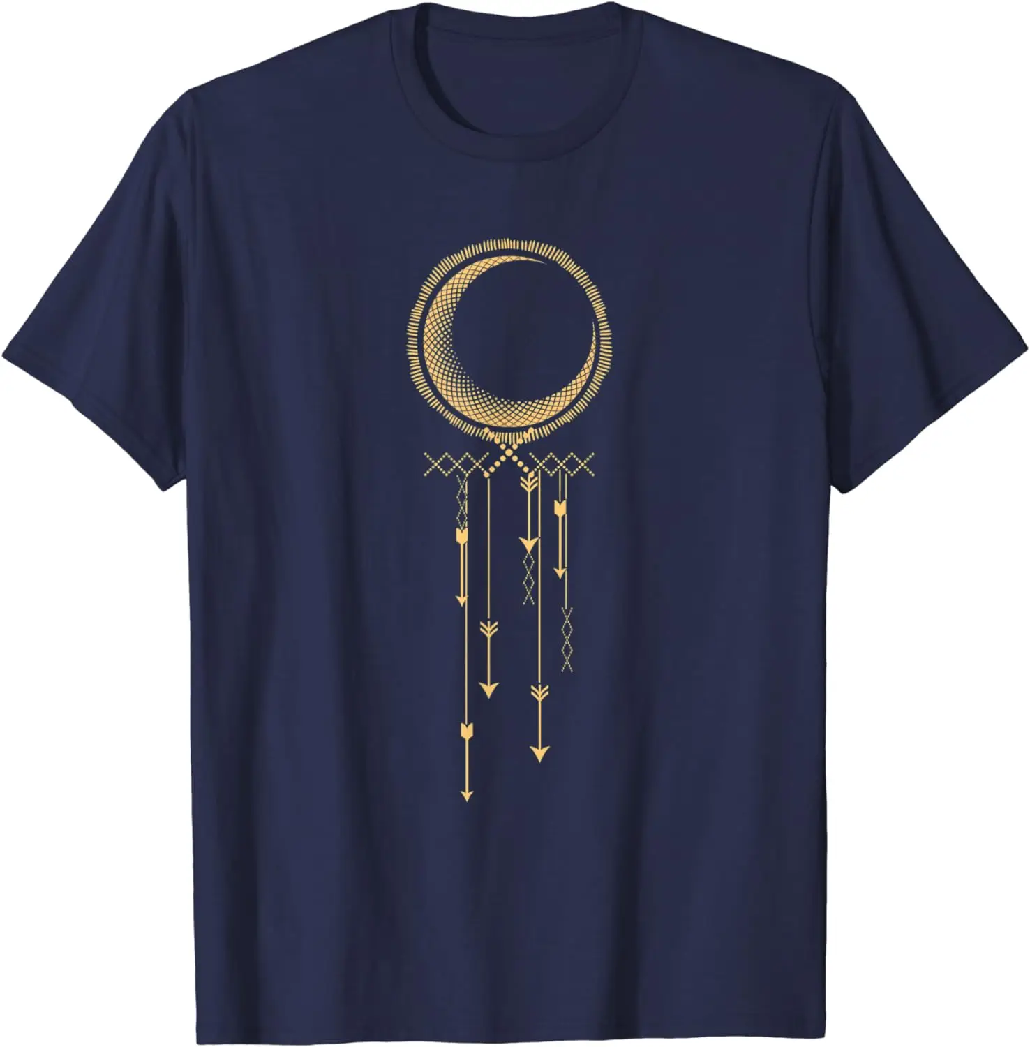 2024 New Crescent Dreamcatcher Arrow Bohemian Minimalist Art Artist T-shirt