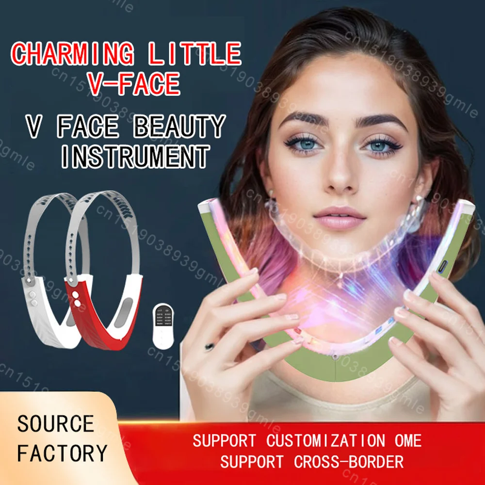 Electric V-Face Face Lift Device Face Massager Heated Skin Rejuvenation Double Chin V Face Vibration Massager Remote Control