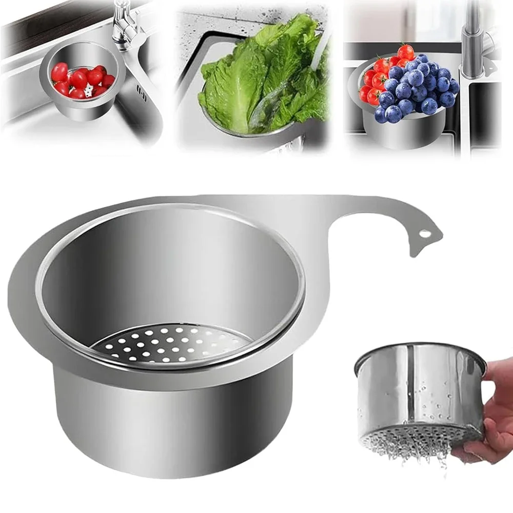 

Swan Stainless Steel Sink Strainer Basket, 2025 New Durable Drain Basket for Kitchen Sinks, Swan Faucet Hanging Filter Basket